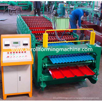 Double Layer Steel Tile Roof Panel Forming Machine